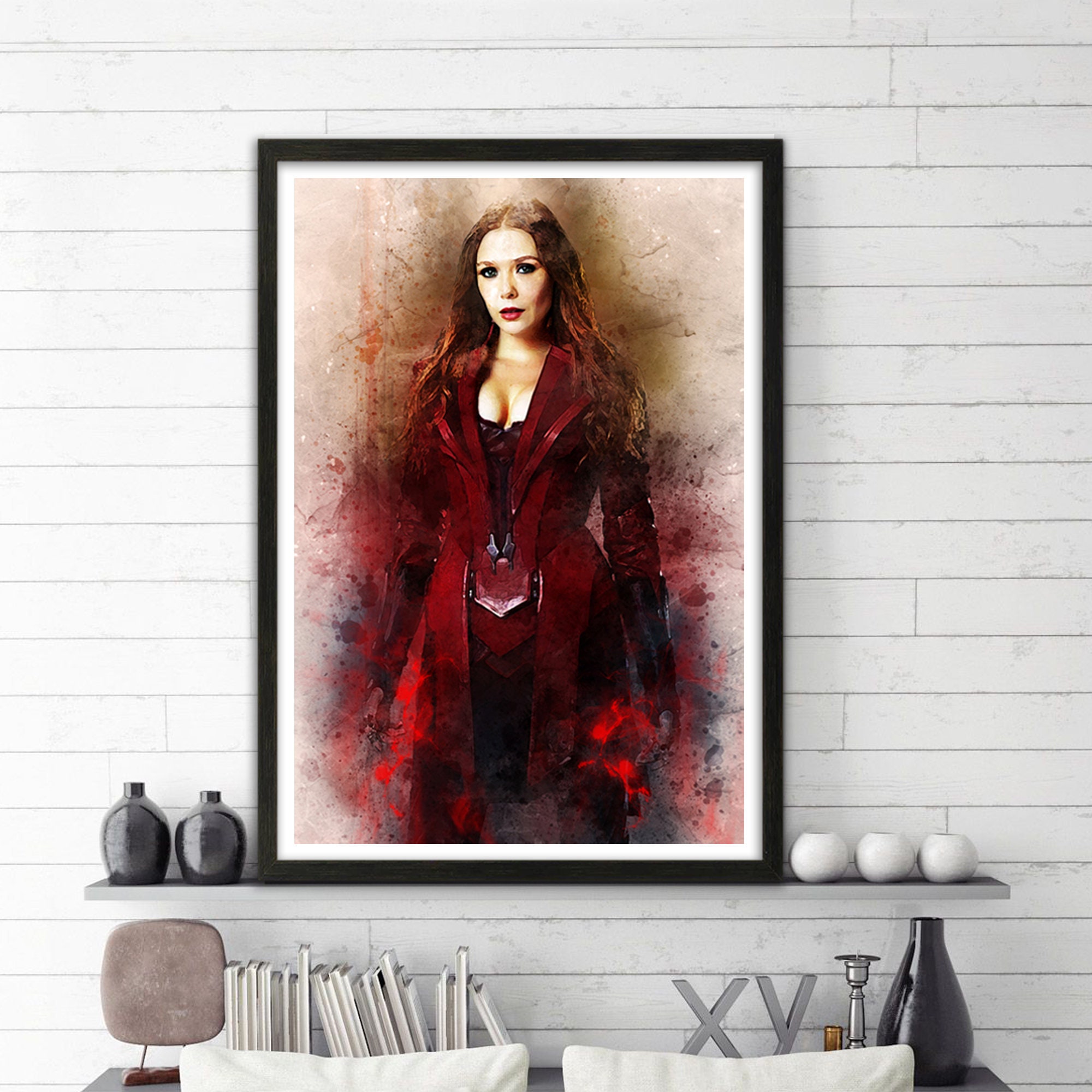 Wanda Maximoff Marvel Poster The Red Witch Poster Scarlet Etsy
