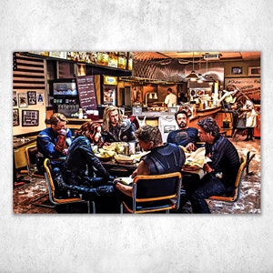 Poster Marvel Avengers Shawarma. Arte da parete Marvel. Poster Art Iron Man decorazione domestica degli Avengers.