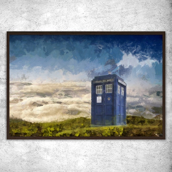 Doctor Who Poster Tardis. Time lord wall art poster. Original gift idea decoration Doctor Who