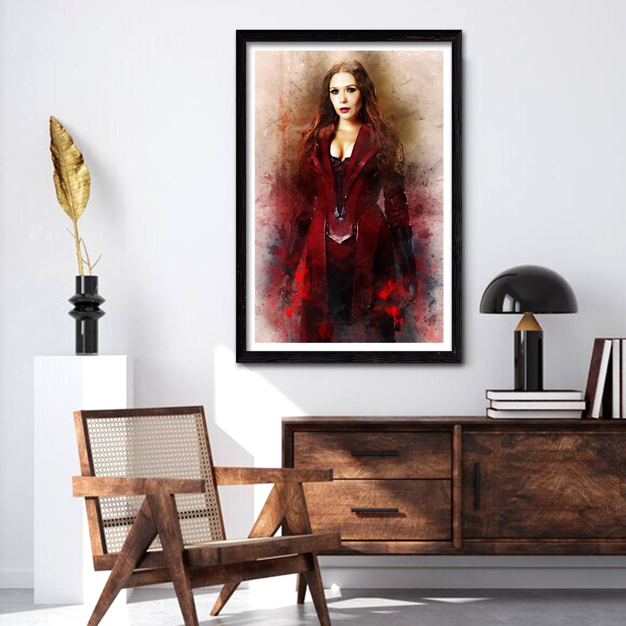Scarlet Witch Wanda Maximoff Marvel Poster From the Scarlet - Etsy