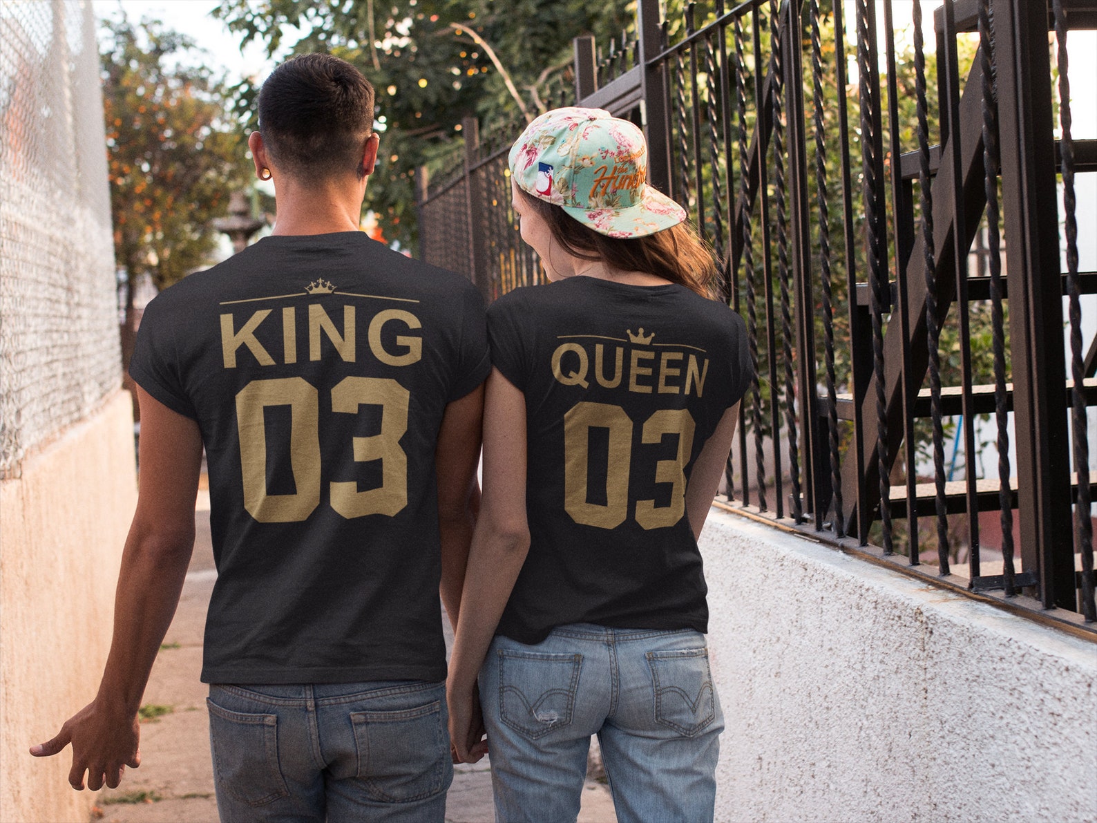 King and Queen Shirt set, Matching Shirts, King 03 Queen 03, Couple T-shirt...