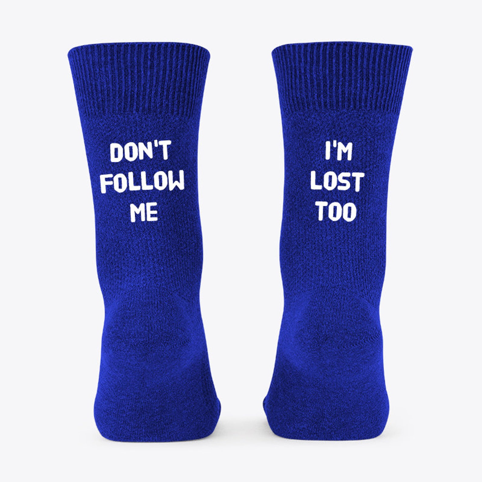 Do Not Follow Me Socks I Am Lost Too Sarcastic Socks Funny | Etsy