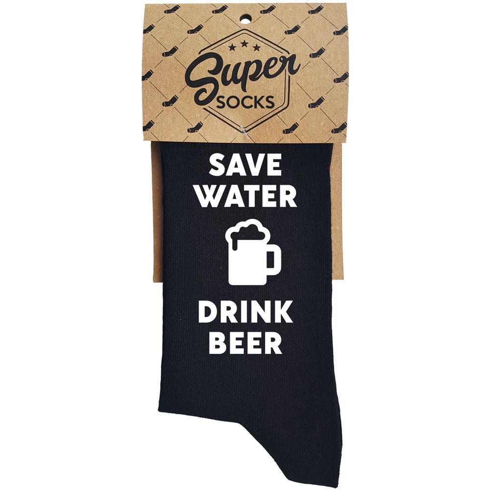 Funny Socks Save Water Drink Beer Socksnovelty Socks | Etsy