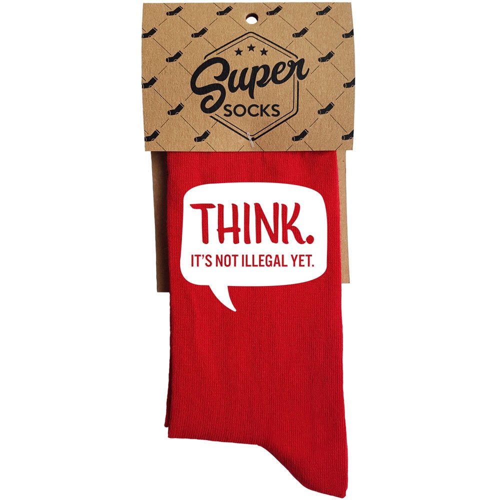 Funny socksThink it's not illegal socks Novelty Socks | Etsy