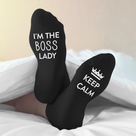 Keep Calm I'M The Boss Lady Socks Socks For Bossy Woman