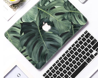 Green Blue Strawberry Leaves Fruit Cute Macbook Hard Case for Macbook Air 1113 Pro 131516 2008-2020 Custom Personalized Macbook Cover