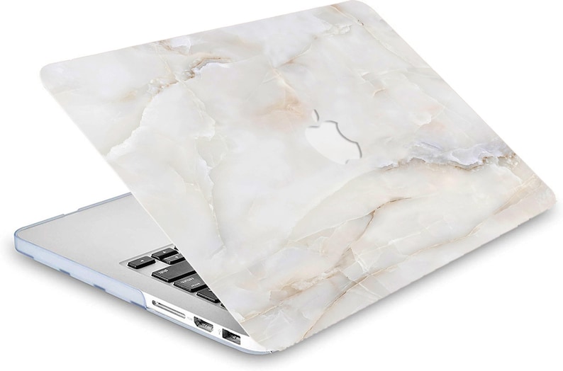 Classic White Jade Marble Stone Vein Painting Hard Rubberized Art Natural Grain Laptop MAC Case Cover for MacBook Air Pro 13/14/15/16 Kb image 4