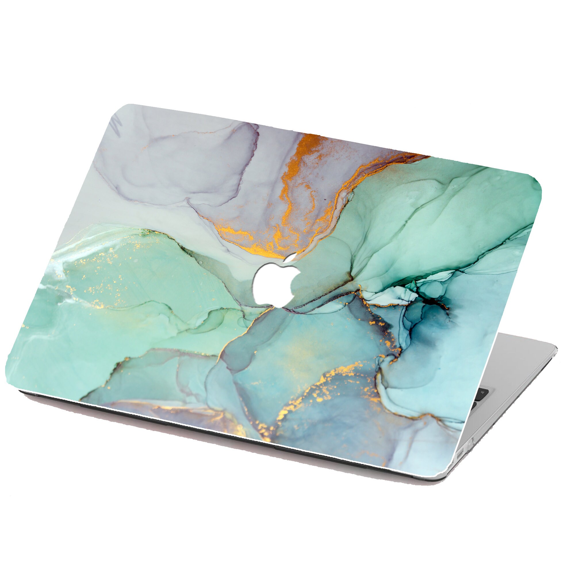 Green Ink Marble MacBook Case, Abstract Painting Hard Cover - Etsy