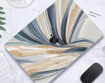 Seamless Abstract Swirl Illustration Painting Hard Rubberized Case Minimalist Artwork Laptop MAC Cover for Macbook Air Pro 13/14/15/16 +Kb