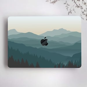 Mountain Landscape Macbook Case, Hard Rubberized Cover + Keyboard Cover