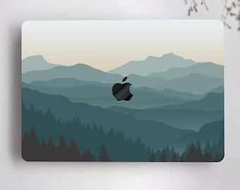 Mountain Landscape Macbook Case, Hard Rubberized Cover + Keyboard Cover