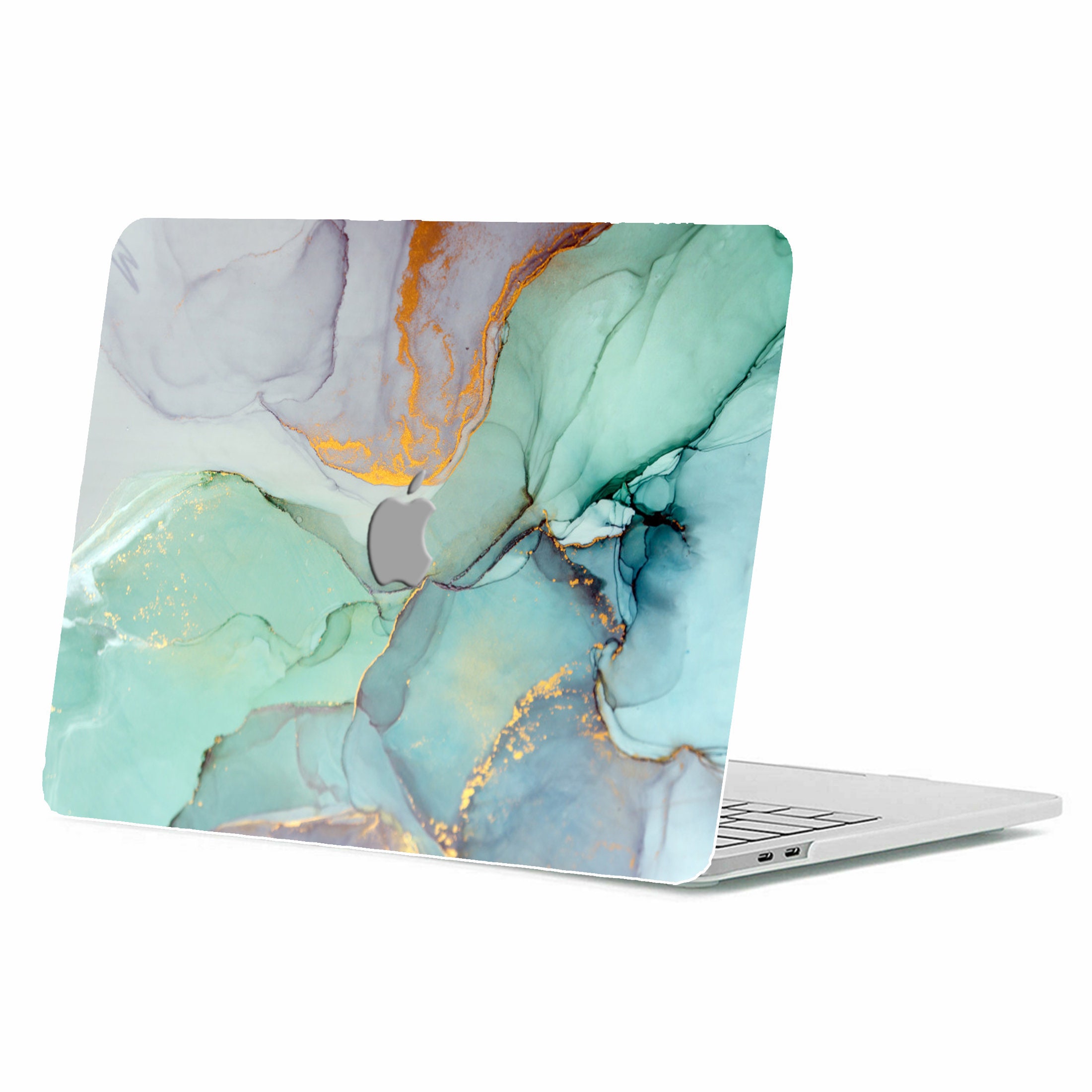Green Ink Marble MacBook Case, Abstract Painting Hard Cover - Etsy
