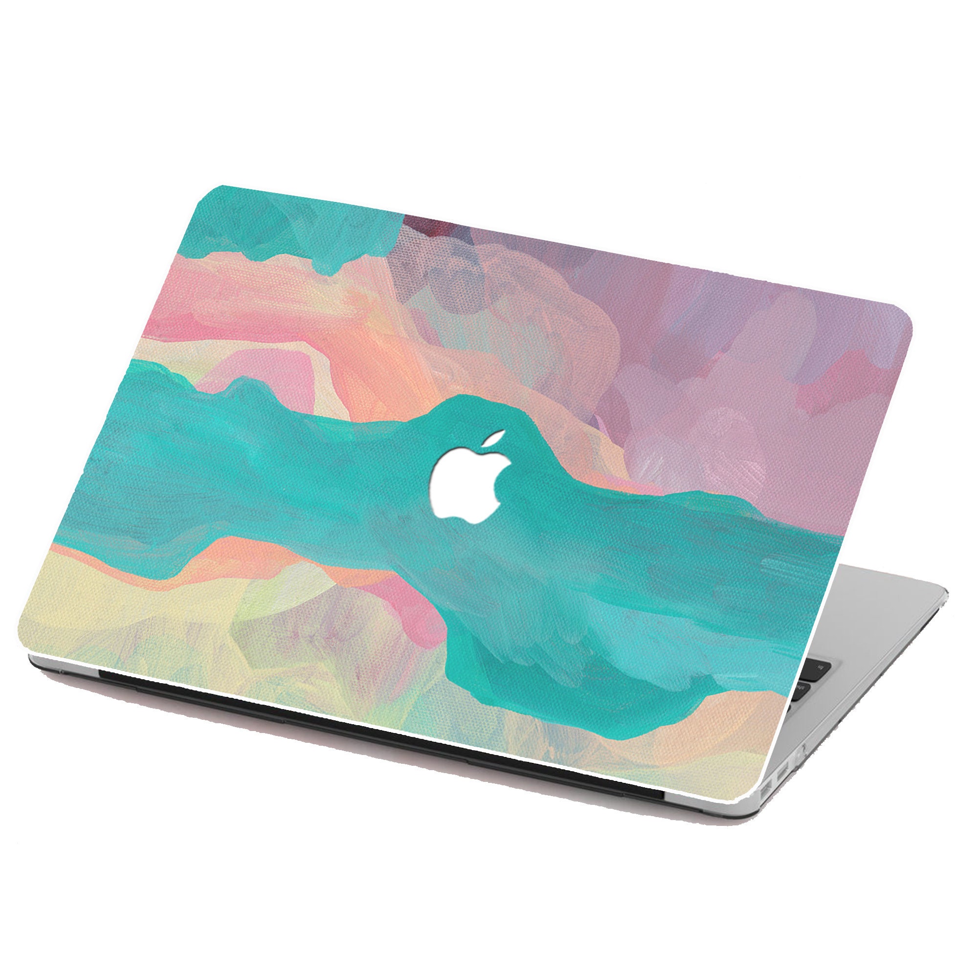 Aesthetic Abstract Printing Hard Laptop Case Rainbow Art Etsy