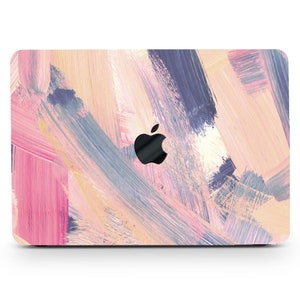 Rough Brush Strokes Art Paint Hard Laptop Cover Illustration Hand Draw Rubberized Case for Macbook Air Pro 11/13/14/15/16 2008-2022+Keyboard