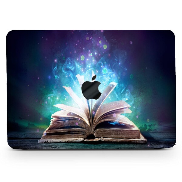 Creative Books Painting Hard Rubberized Laptop Case Magic Design Print Cover for Macbook Air 11/13 Pro 13/15/16 2008-2020 and Keyboard Skin