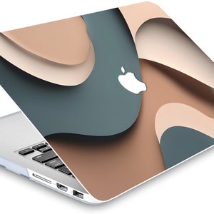 Illustration Overlays Painting Hard Rubberized Case Minimalist Abstract Modern Artwork Laptop MAC Cover for MacBook Air Pro 13/14/15/16 Kb image 5