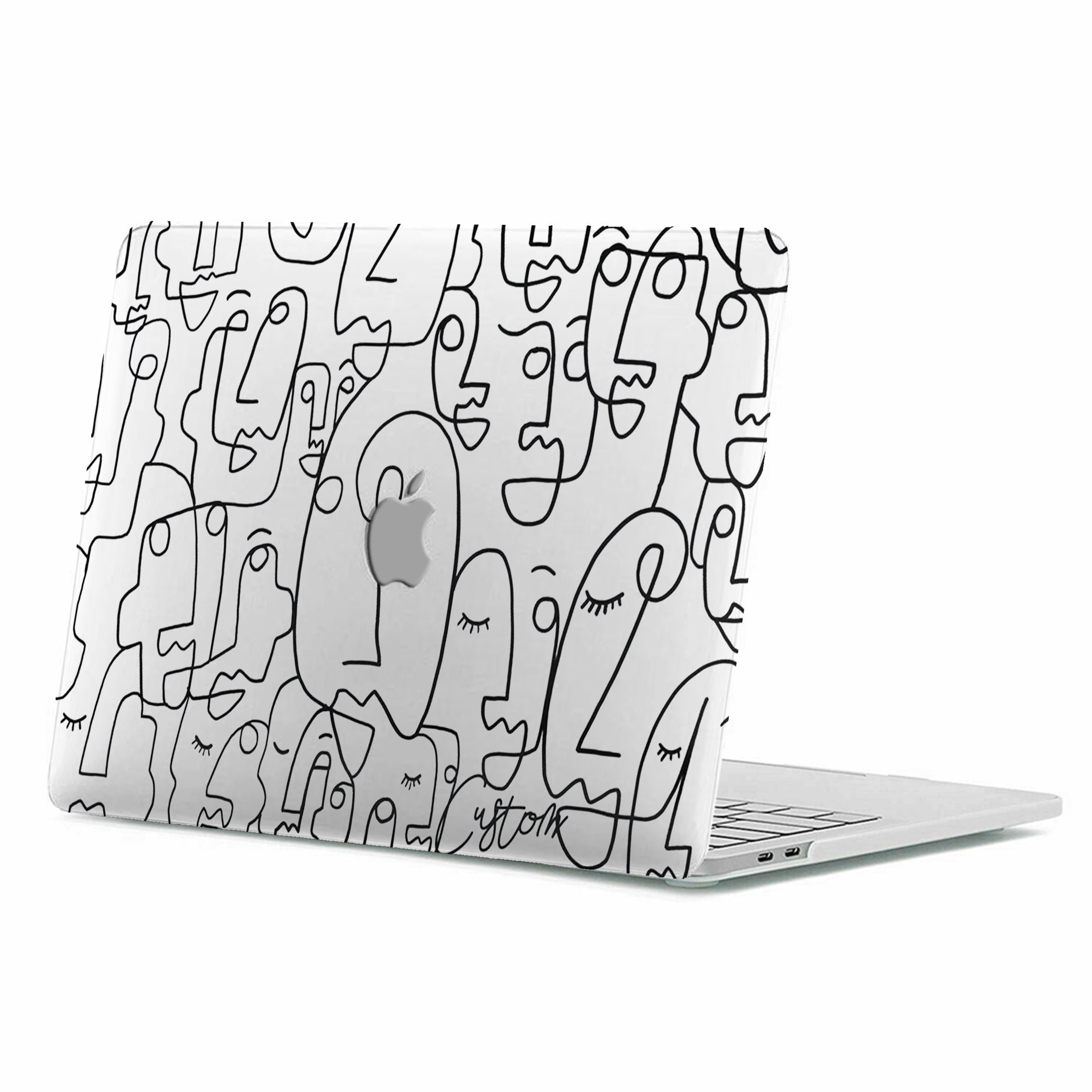 Transparent Abstract Faces Hard Shell Aesthetic Artwork Print Etsy 日本