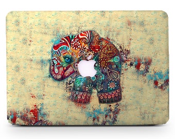 Cavka Hard Shell Case for Apple MacBook Pro 13 2019 15 2018 Air 13 2020 Retina 2015 Mac 11 Mac 12 Brown Art Cover Plastic Pattern Mandala Laptop Beautiful Print Design Boho Protective Indian 