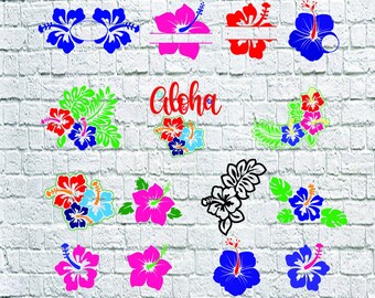Hibiscus Svg, Hibiscus Bundle, Hibiscus Clipart - Hawaii Flowers Svg, Hibiscus Dxf, Png, Eps, Svg, T-Shirts Svg, Cut File.