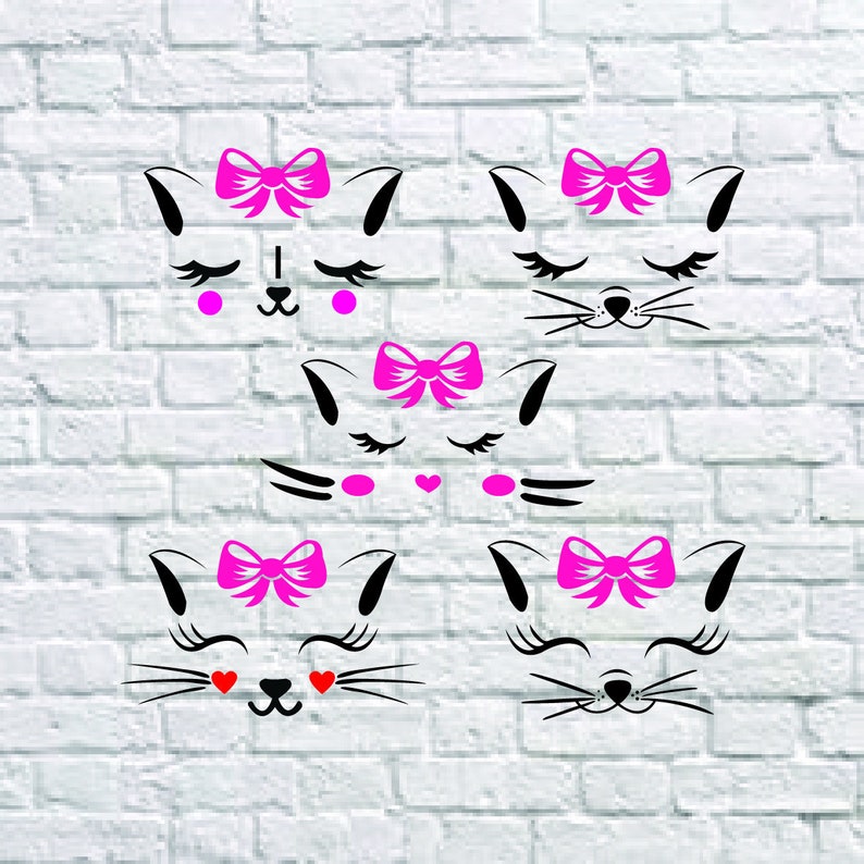 Download Buy 3 Get 1 Free...Cat Face 3 Svg Kittens Clipart Unicorn ...