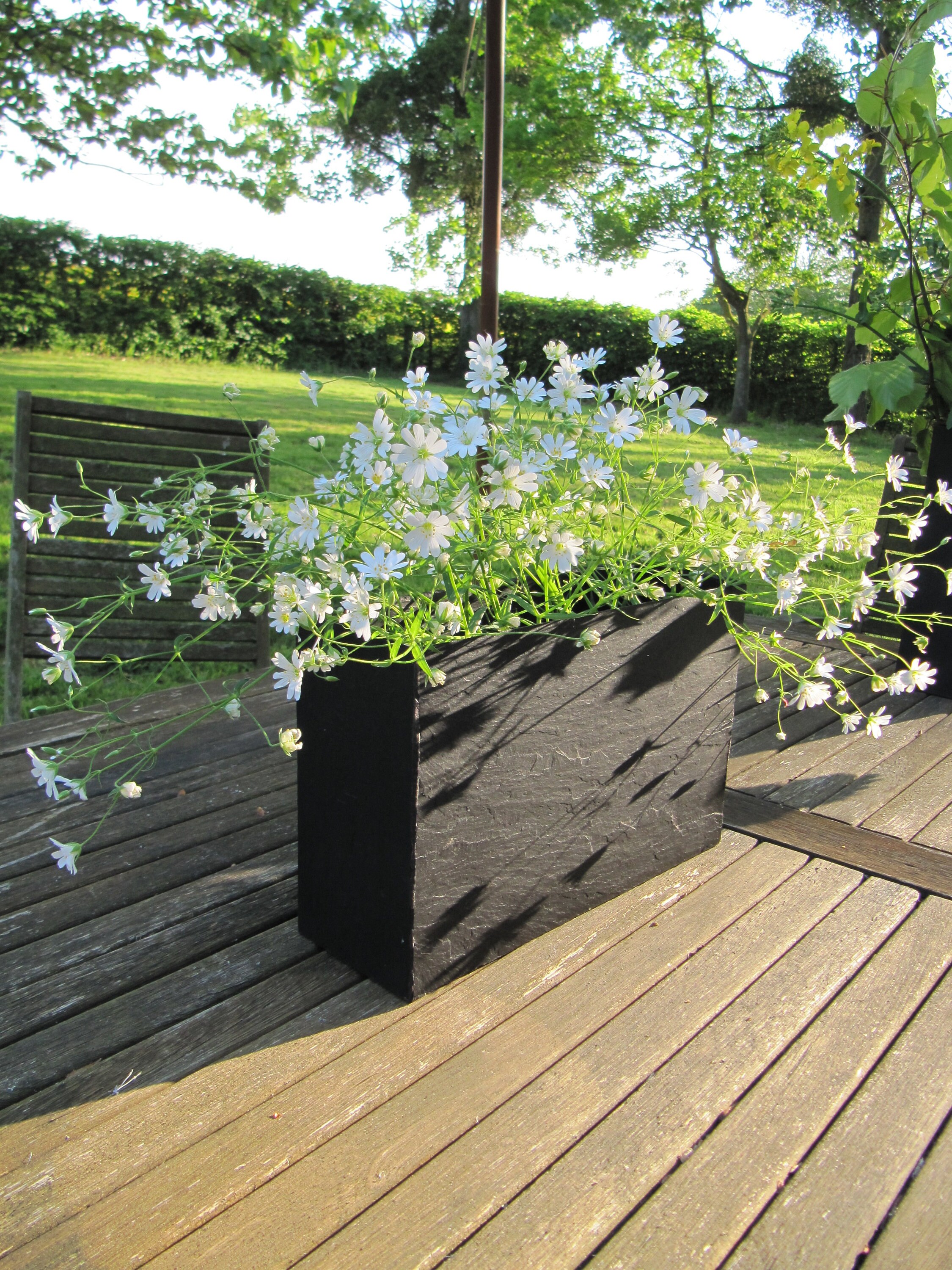 Vase Horizontal en Ardoise Naturelle