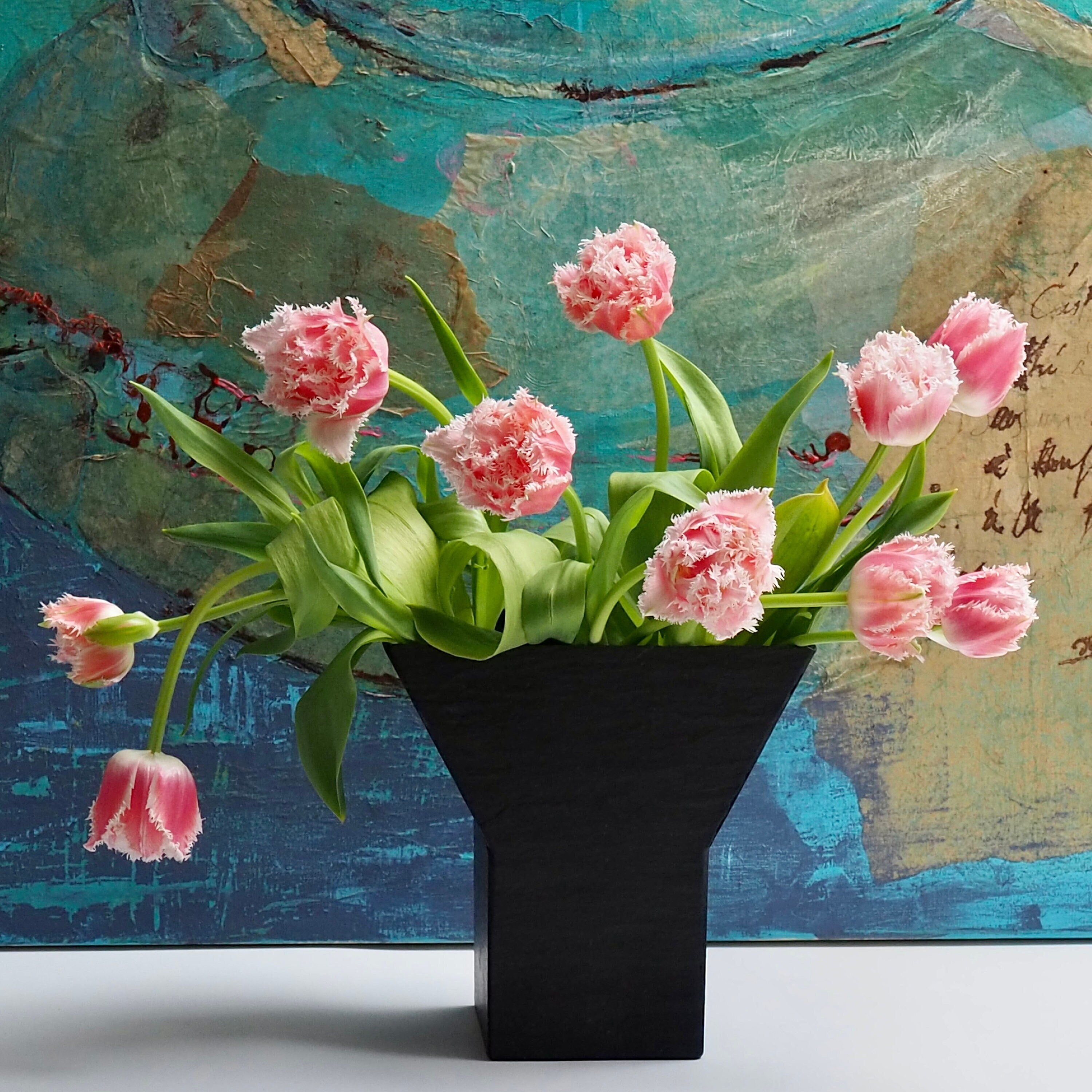 Vase en Ardoise Y Naturelle