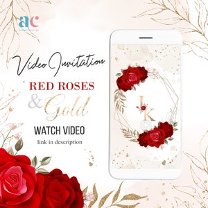 Beautiful custom digital video invitation Wedding and Quinceanera Sweet 16 Casamiento Boda Matrimonio ecard save the date 15 a\u00f1os