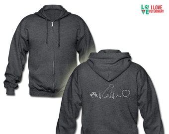 Vet tech zip up hoodies shop