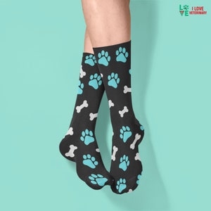 Cute Vet Tech Socks, One Size Vet Socks, Animal Lover Gift, Paw Socks, Veterinary Socks, Vet Nurse Gift, World Veterinary Day Gift, Vet Med