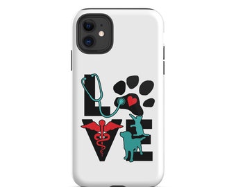 Love Dog and Cat Tough iPhone case, Gift for Veterinarian, Vet Tech, Veterinary Student, Pet owner, Phone protection