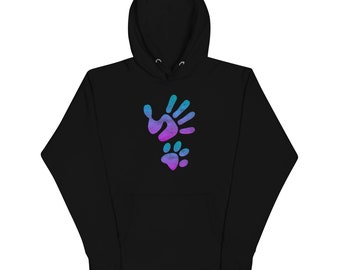 Hand Paw Print Unisex Hoodie, Sweatshirt, Vet Gift, Veterinarian Hoodie, Veterinary Medicine Hoodie, Christmas Vet Med Hoodie, Vet Med Gift