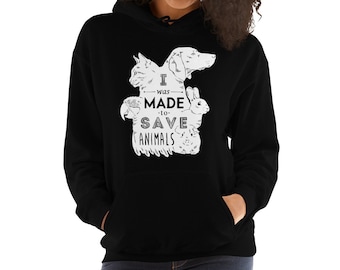 Vet Tech Hoodie I was made to save animals Gift for Veterinary Staff | Veterinarian | Vet Nurse | Veterinary Technician | Vet Student
