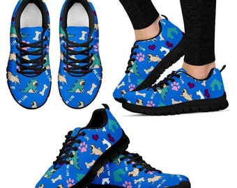 petkanvas Pug Dog Print Mens Casual Sneakers petkanvas Pug Dog Print Mens Casual Sneakers
