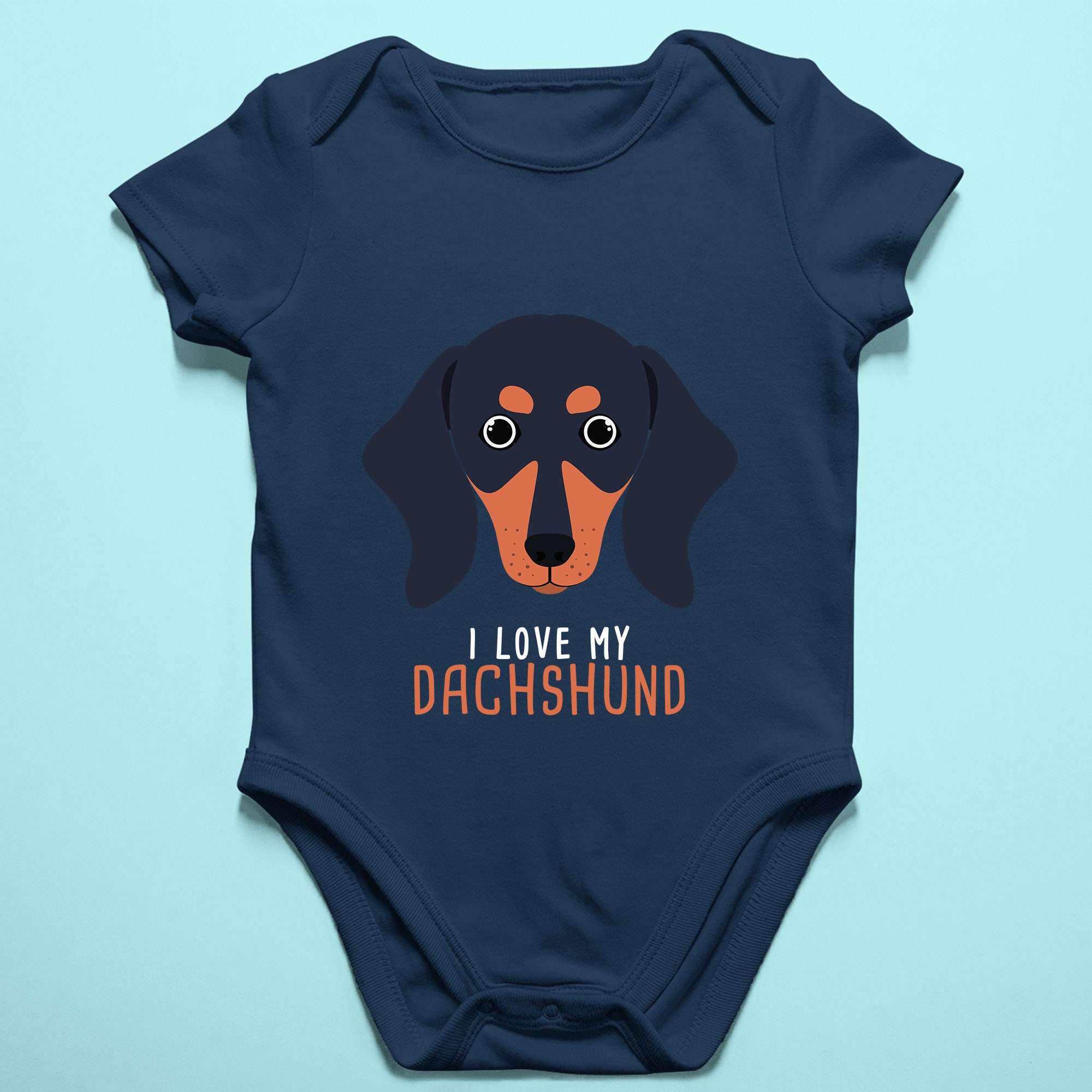 I love my Dachshund Onesie Baby Bodysuit/Infant/Toddler Etsy