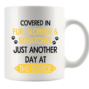Tierarzt Geschenk - Pelz, Slobber, Kratzer weiß Becher 11oz oder 15oz Vet Tech Becher/Tierarzt Becher/Veterinär Geschenk