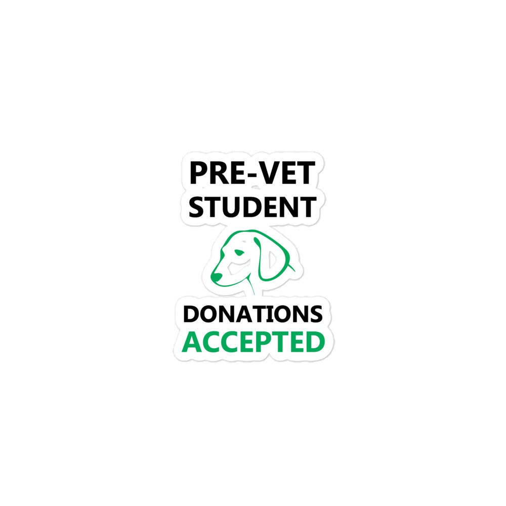 Pre Med Sticker Pre- Vet Student Sticker | Funny Vet Med Sticker | Gifts for Veterinary ...