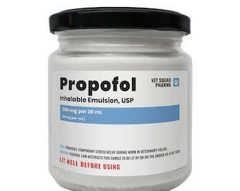 Propofol Candle, Vet Tech Gift, Veterinarian Gift, Scented Candle, Funny Vet Candle, Scented Soy Candle, Vet Nurse Gift, Vet Graduation Gift