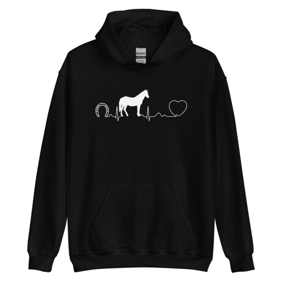 Equine Veterinarian  - Horse pulse Unisex Hoodie, Equestrian Gift, Vet Tech Gift, Large Animal Vet, Vet Tech Hoodie, Vet Med Gift, Vet Nurse
