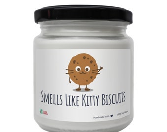 Ruikt naar Kitty Biscuits Geurende Soja Kaars, Dierenarts Cadeau, Grappige Dierenarts Tech Cadeau, Wereld Veterinaire Dag, veterinaire receptioniste cadeau