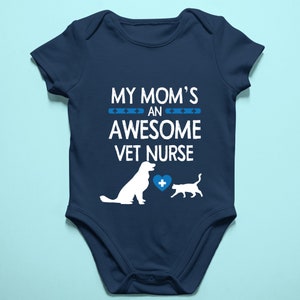 Tierarzt-Baby-Body, Tierarzt-Krankenschwester-Geschenk, Tierarzt-Mutter-Geschenk, Tierarzt-Krankenschwester-Geschenk, Baby-Overall, meine Mutter ist ein Tierarzt-Krankenschwester-Geschenk, Geschenk für neue Mutter