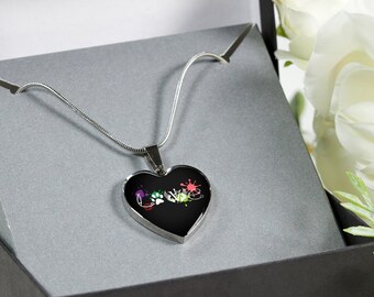 LOVE Médecine vétérinaire Collier Coeur + Coffret Cadeau Vétérinaire, Vet Tech, Cadeau de fin d’études Vet