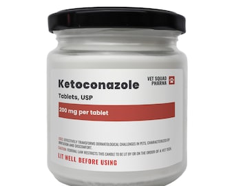 Ketoconazole Candle, Veterinarian Gift, Scented Soy Candle, Funny Vet Candle, Vet Tech Gift, World Veterinary Day, Vet Graduation Gift