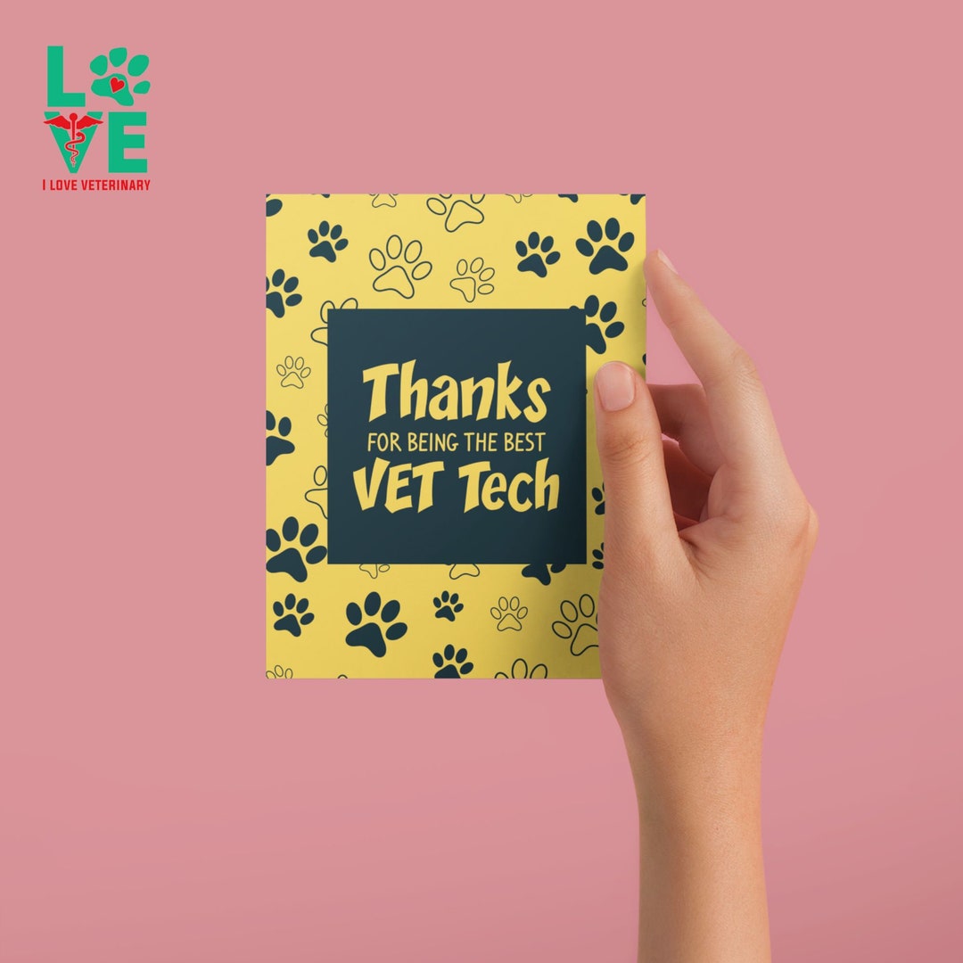Happy Vet Tech Week Set of 10 Cards Gift for Vet Tech Etsy
