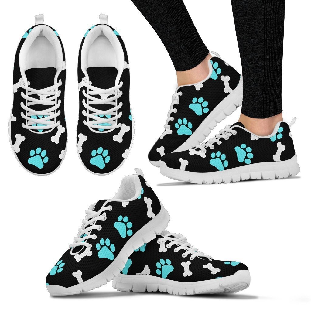 Black Paws and Bones Women's Veterinary Sneakers Animal | Etsy