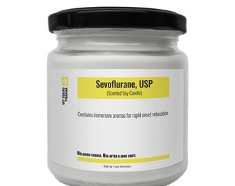 Sevoflurane Candle, Vet Tech Candle, Veterinarian Gift, Scented Soy Candle, Gift for Vet Technician, World Veterinary Day, Vet Receptionist