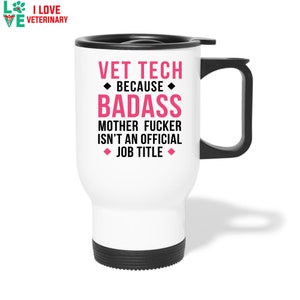 Caneca de viagem veterinária de 14 onças, caneca de café de aço inoxidável, veterinária, presente técnico veterinário, estudante veterinário, presente para amantes de café