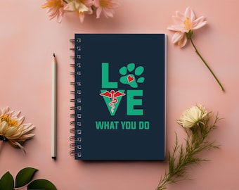 Veterinarian Notebook, Vet Staff Gift, Future Vet Notebook, Vet Student Journal, Veterinary Medicine Gift, Spiral Notebook, Hardcover