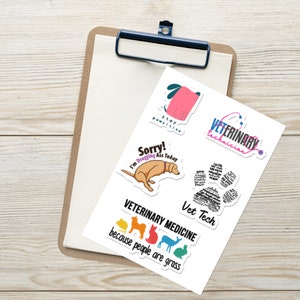 Vet Tech Week Designs Sticker sheet, Gift for Vet Tech, Stickers for Vet Tech, Veterinary Medicine stickers, Vet Tech Week Gifts Bulk