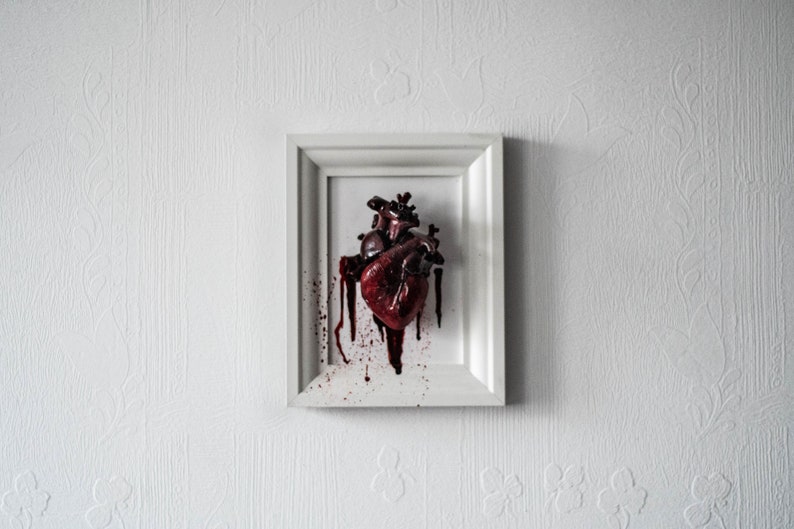 Anatomical human heart in a frame image 1