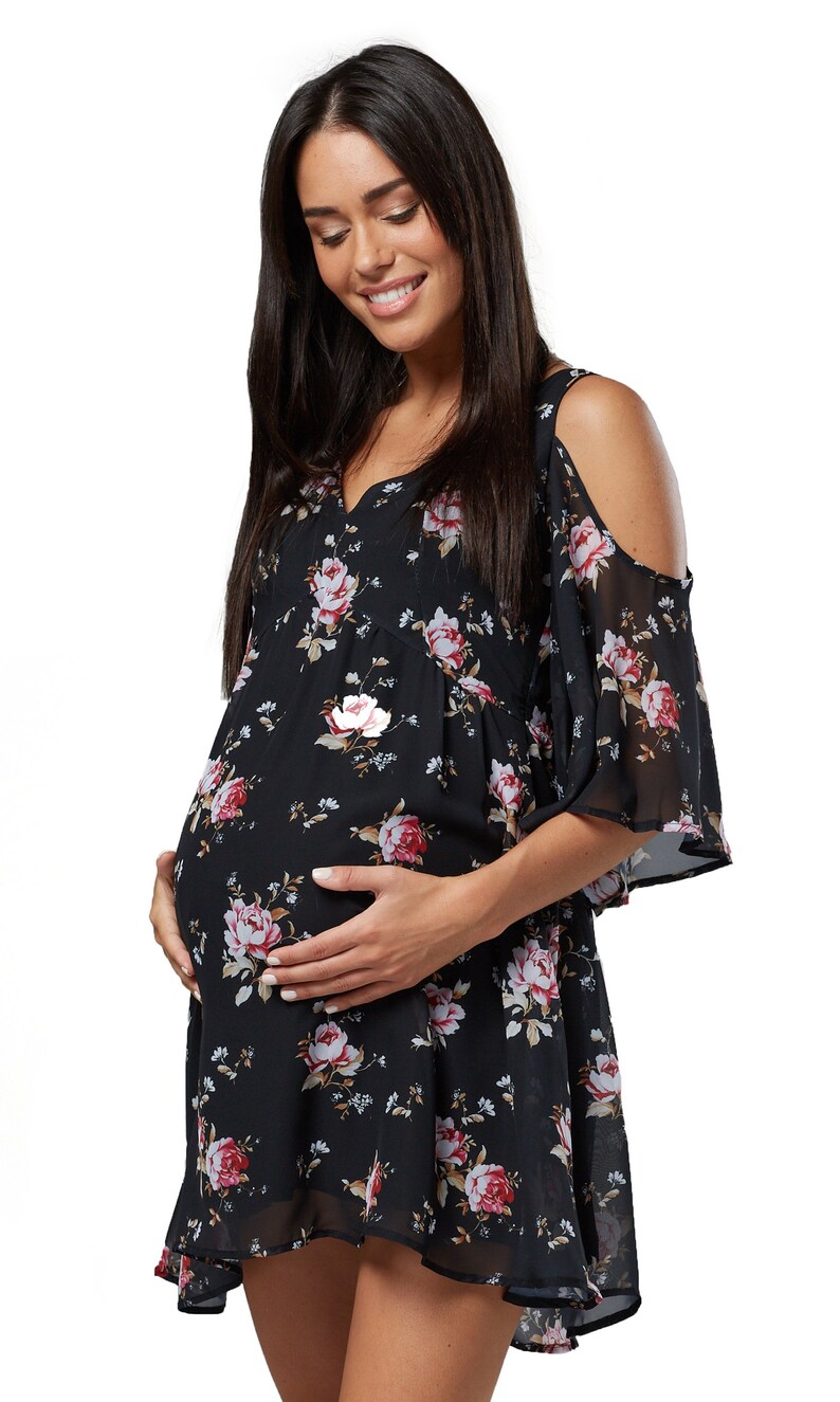 Womens Maternity Midi Nightdress Strappy Nursing 185p Happy Mama